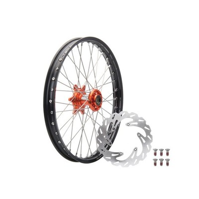 Tusk Impact Complete Front Wheel Package 21 x 1.60 Black Rim/Silver