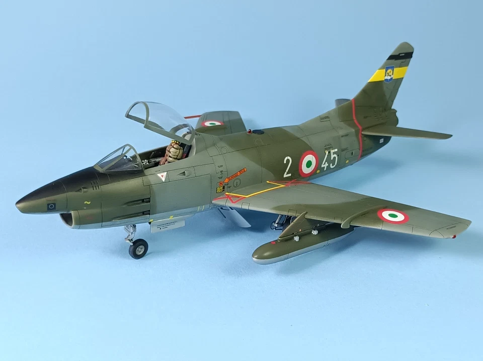 Fiat G.91 R, A.M. - Italeri (Esci) 1/48 - PRO BUILT MODEL - FULL RESCRIBED - Immagine 4 di 4