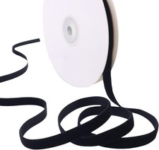 Black Velvet Ribbon 3/8'' 10 Yards Velvet Fabric Ribbon Trim Single Face Spool S
