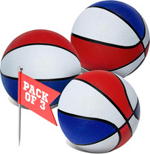 Red, White and Blue Mini Basketball Set Basketball Arcade Games - Size 3, 7 Jun