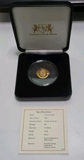 2021 Tristan da Cunha Half Laurel 22ct Gold Proof Coin 4g Harrington & Byrne