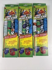 Racers Book Covers 3 Packs Removable Self Adhesive Vinyl 2000 Nascar NOS