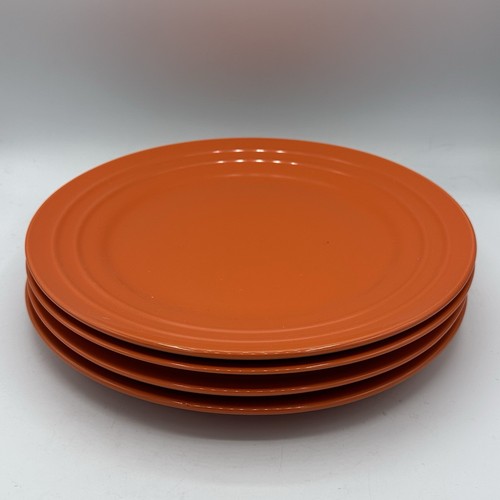 Double Ridge Plate Rachael Ray Dinner Plates Double Ridge Bright Orange Dinnerware Lot Of ...