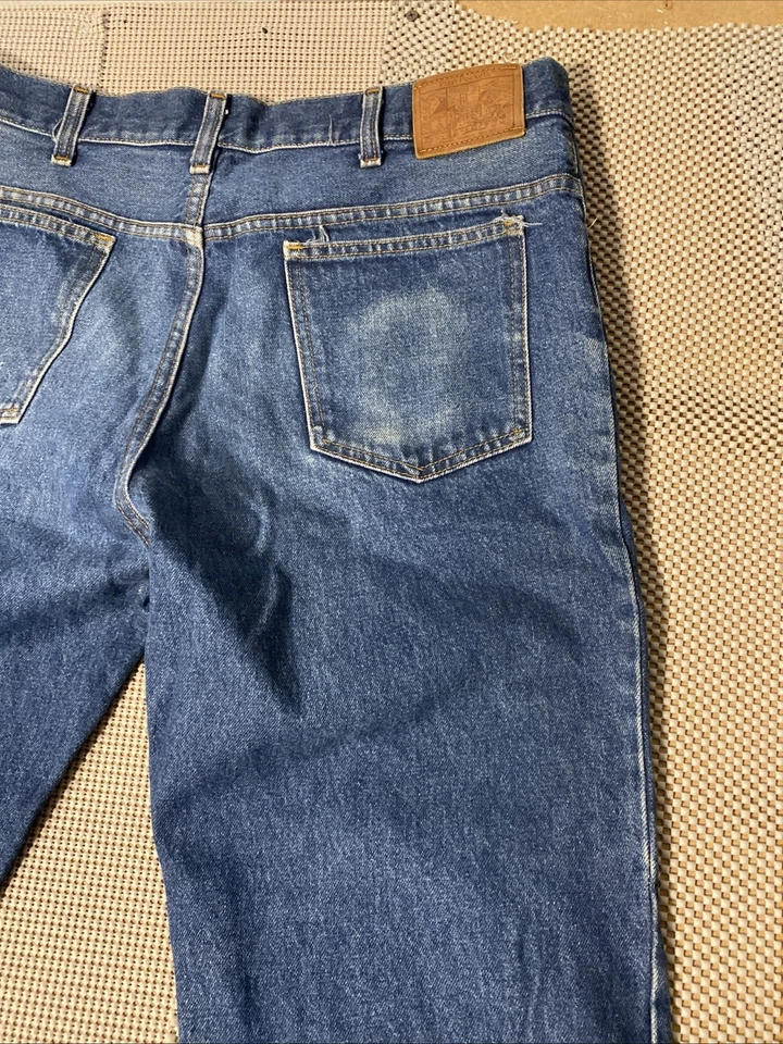 Vintage Men’s JC Penney Plain Pockets Blue Jeans Pants Made In USA - Image 4 of 4