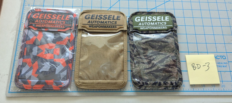 2026 Geissele Badge Holder Lanyard Shot Show FDE Red Camo tigerstripe Lot Of 3