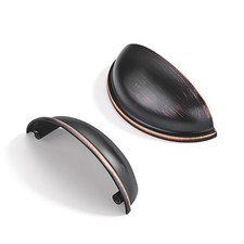2 PCS 21/2" 64mm Oil Rubbed Bronze Drawer Pulls Cabinet Cup Handles Knobs