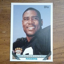 Topps 1993 Draft Pick Patrick Bates #650 Oakland Raiders NFL Football Card