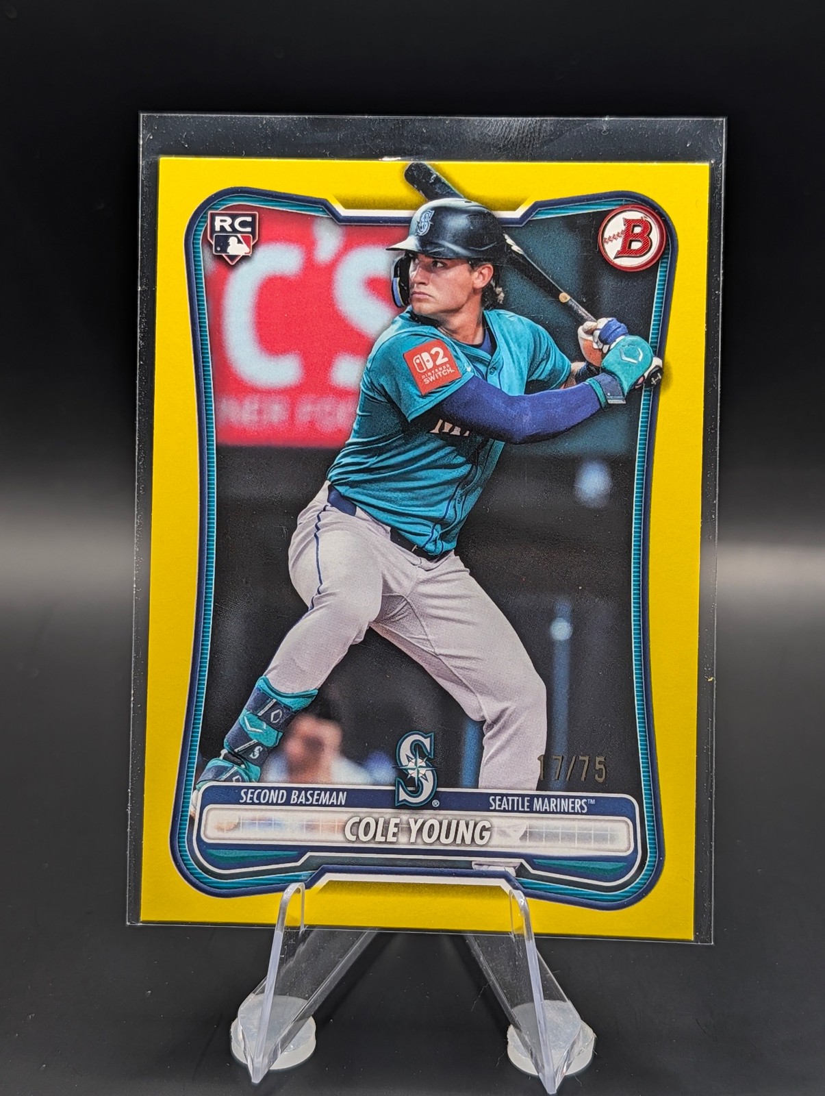 2026 Bowman #78 Cole Young Yellow #/75