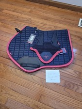 LeMieux Navy Cranberry Saddle Pad Matchy Medium Set  New With Tags