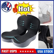 Memory Foam Seat Cushion w/Lumbar Support Pillow for Back  Sciatica Pain Relief