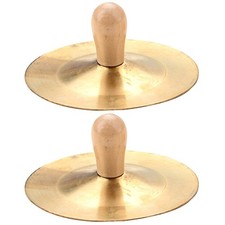 1 pair of Small Finger Cymbals Dance Cymbals Metal Finger Musical Instrument