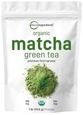 Micro Ingredients Organic Matcha Green Tea Powder, 1 lb 16 Ounce (Pack of 1) 