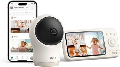 Babyphone 2K HD Kamera 4,5'' Display 351° Schwenken Neigen 4× Zoom NachtsichtVerk