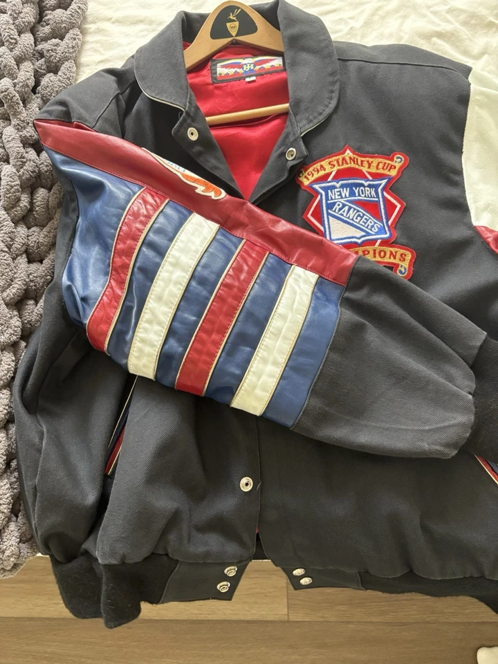 Винтажная куртка чемпиона Кубка Стэнли 1994 Jeff Hamilton New York RangersTM - Изображение 3 из 4