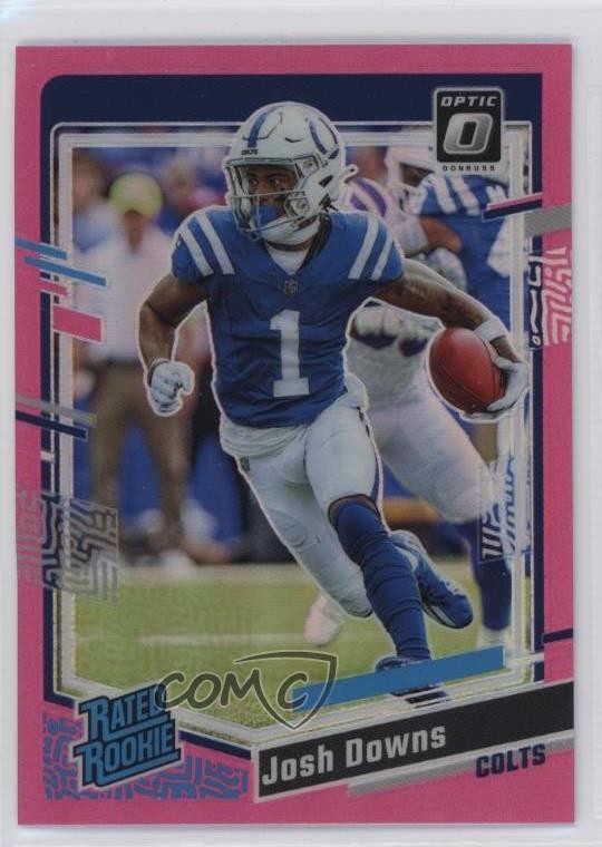 2023 Panini Donruss Optic Rated Rookie Pink Prizm Josh Downs #248 uk2