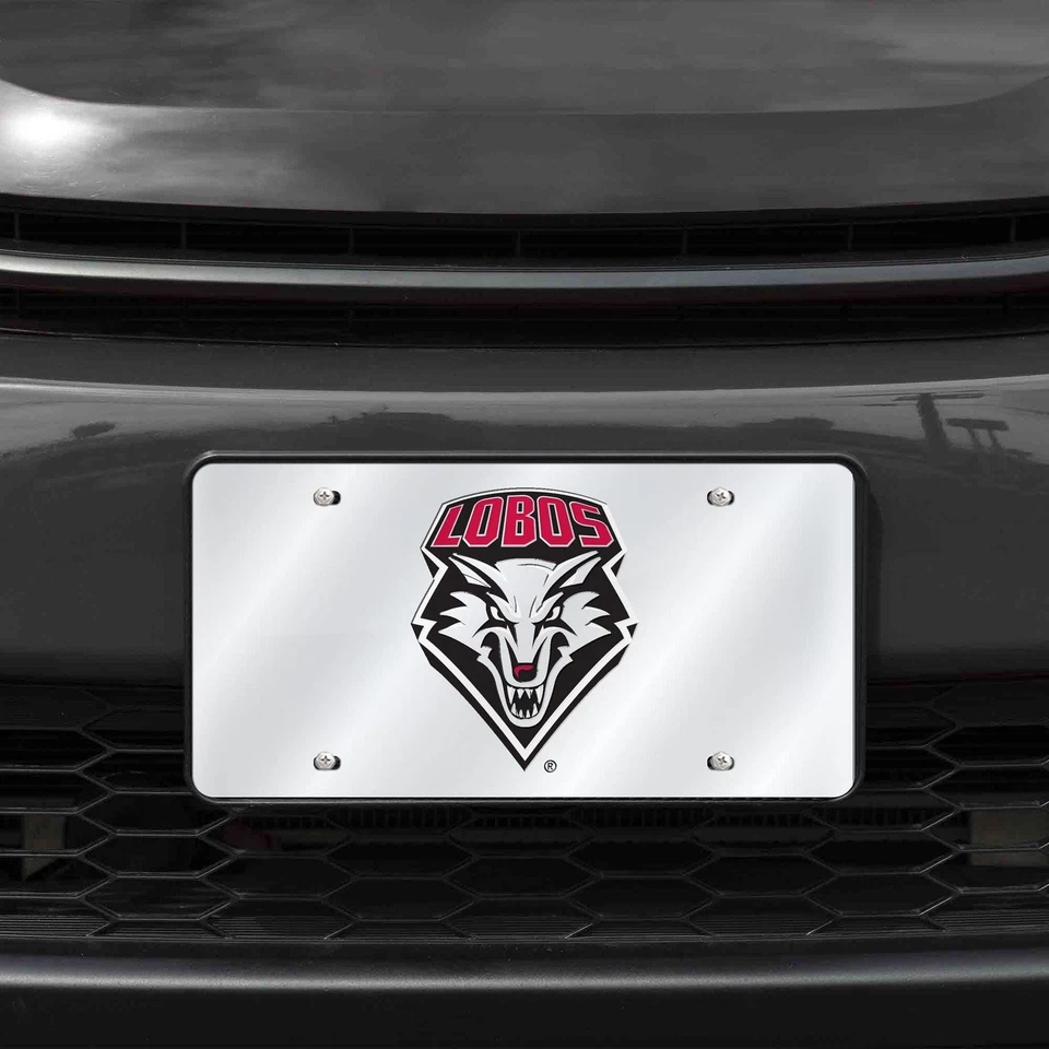 Universidad de Nuevo México Lobos Premium Etiqueta Corte Láser Matrícula, Espejada... Foto 2 de 4