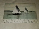Yacht Racing Miramichi River NB Vintage Postcard