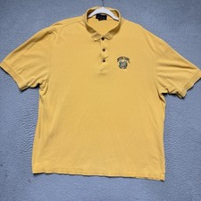 Notre Dame Irish Polo Shirt MENS XL Vintage Antigua Gold Pique NCAA