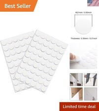Versatile 21mm Screw Hole Cover Caps - 108 Self-Adhesive PVC Stickers in White