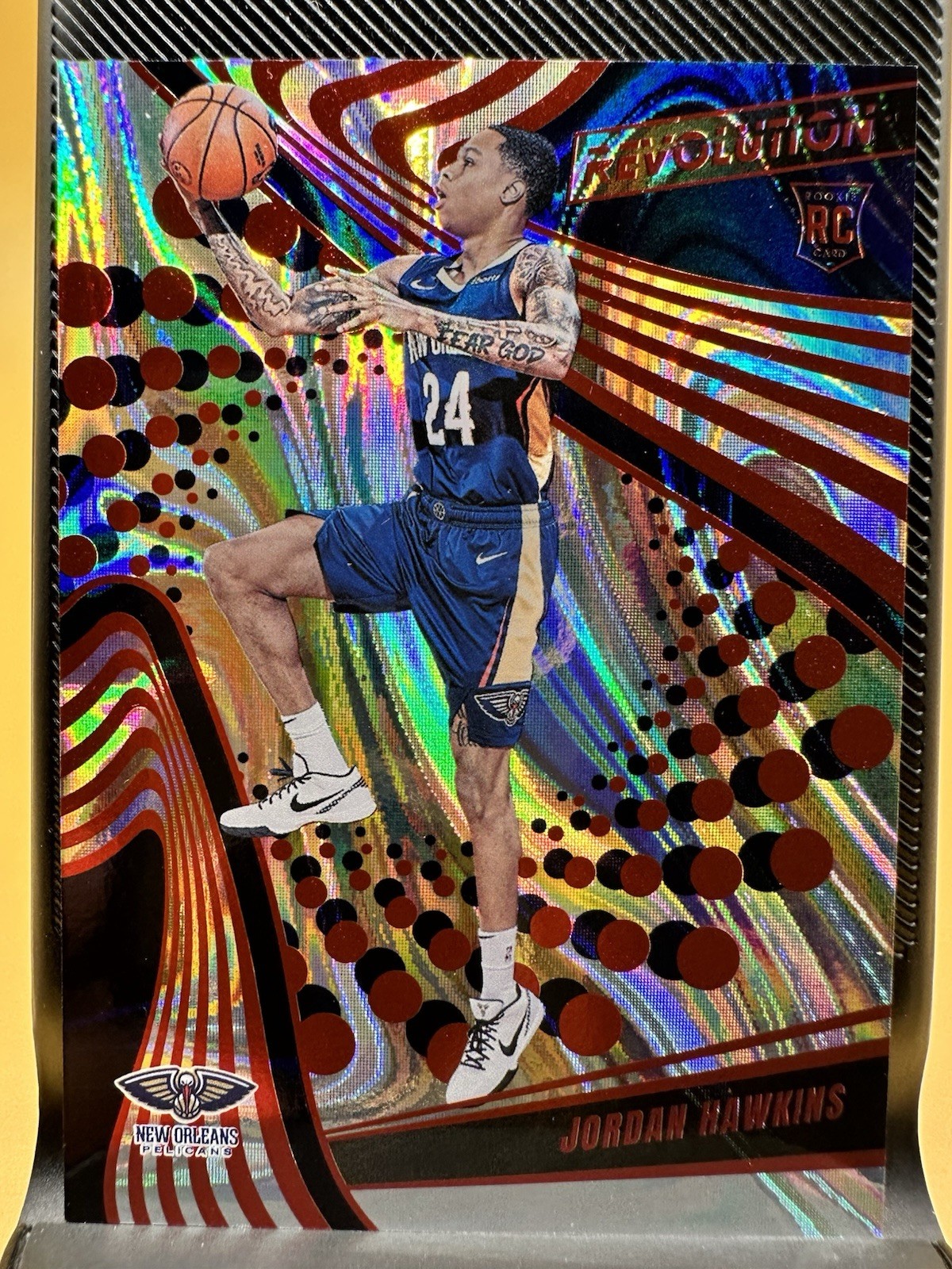 2023-24 Panini Revolution Rookies Red Swirl /199 Jordan Hawkins #116 Rookie RC