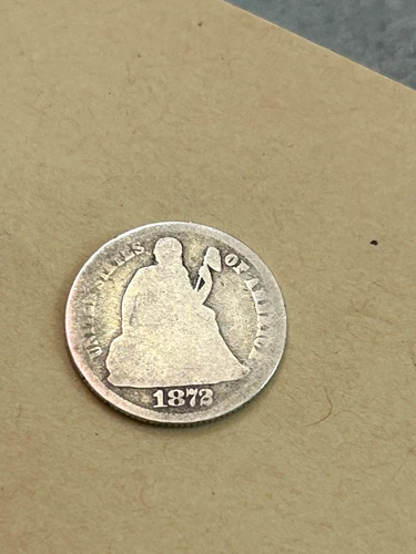 New Listing1872 Seated Liberty Dime 10c Silver Ten Cents Coin Lower Mintage