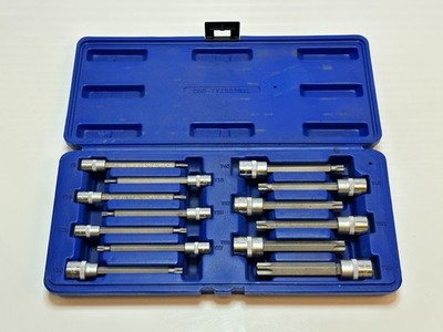 NEW Cornwell CBS-TX1302SXL 13pc Torx T8-T60 1/4 3/8 Dr. LONG Star Bit Socket Set