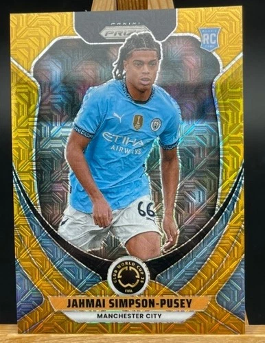 Jahmai Simpson-Pusey 2025 Panini Prizm FIFA Club World Cup Gold Mojo 06/25 RC
