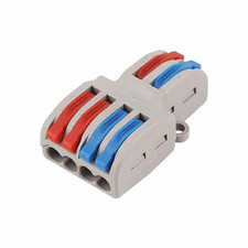 Electrical Wire Connector Conductor Terminal Block Cable Splitter 2 in 4 Out