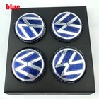 VW Dynamic Hub Caps Set of 4 Black Silver Floating Hub Caps 56mm 65mm