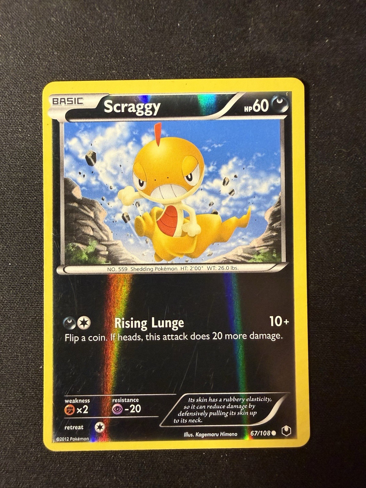 Scraggy Dark Explorers Pokémon TCG 67/108 Reverse Foil Common