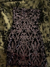 Dark Purple and light purple sequin dress, open back that ties. Brand new.