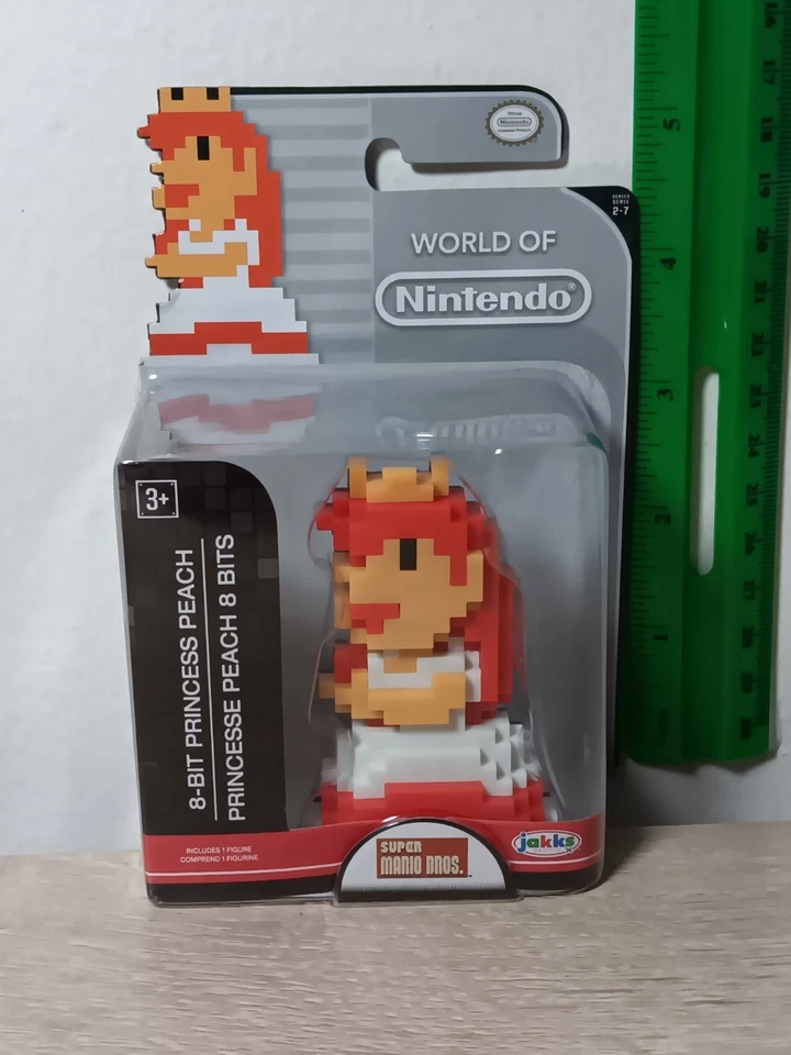 *FREE SHIP* 2.5" SUPER MARIO 8-BIT 5PK Star Power Peach Luigi Toad Donkey Kong - Image 2 of 4