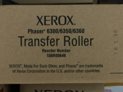 Genuine Xerox 108R00646 (108R646) Transfer Roller - NEW SEALED