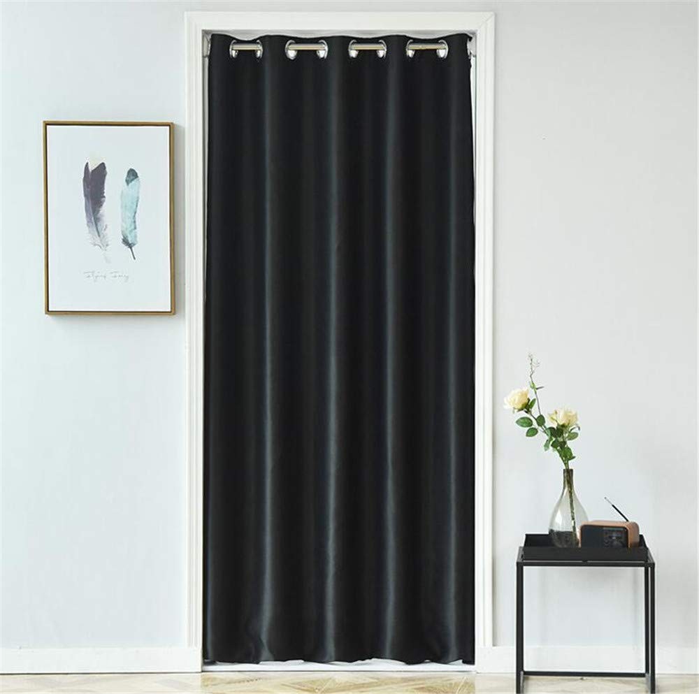 Blackout Thermal Insulated Grommet Top Solid Doorway Curtain