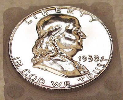 1958 Gem  Proof  Franklin  EYE CANDY '' Blast  White Absolute Beauty ''  #201 ~ 4