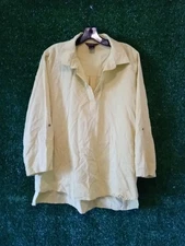 Multiples Roll Up Pull Over Yellow Top Size Large Pre-owned Smoke-free