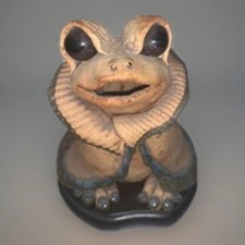 Figura de rana de colección príncipe cerámica estatuilla estatua gres ¡Envío gratuito!