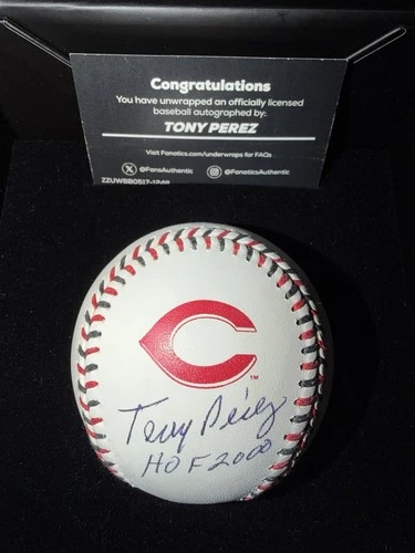 Tony Perez Cincinnati Reds Autographed Baseball Fanatics Authentic