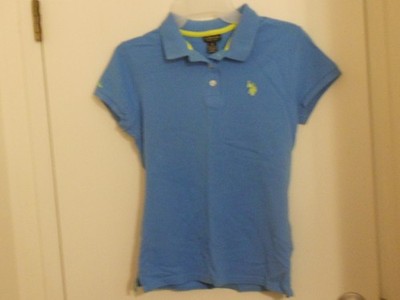 U.S. Polo Assn. Sky Blue Junior Med Collared Shirt NWOT