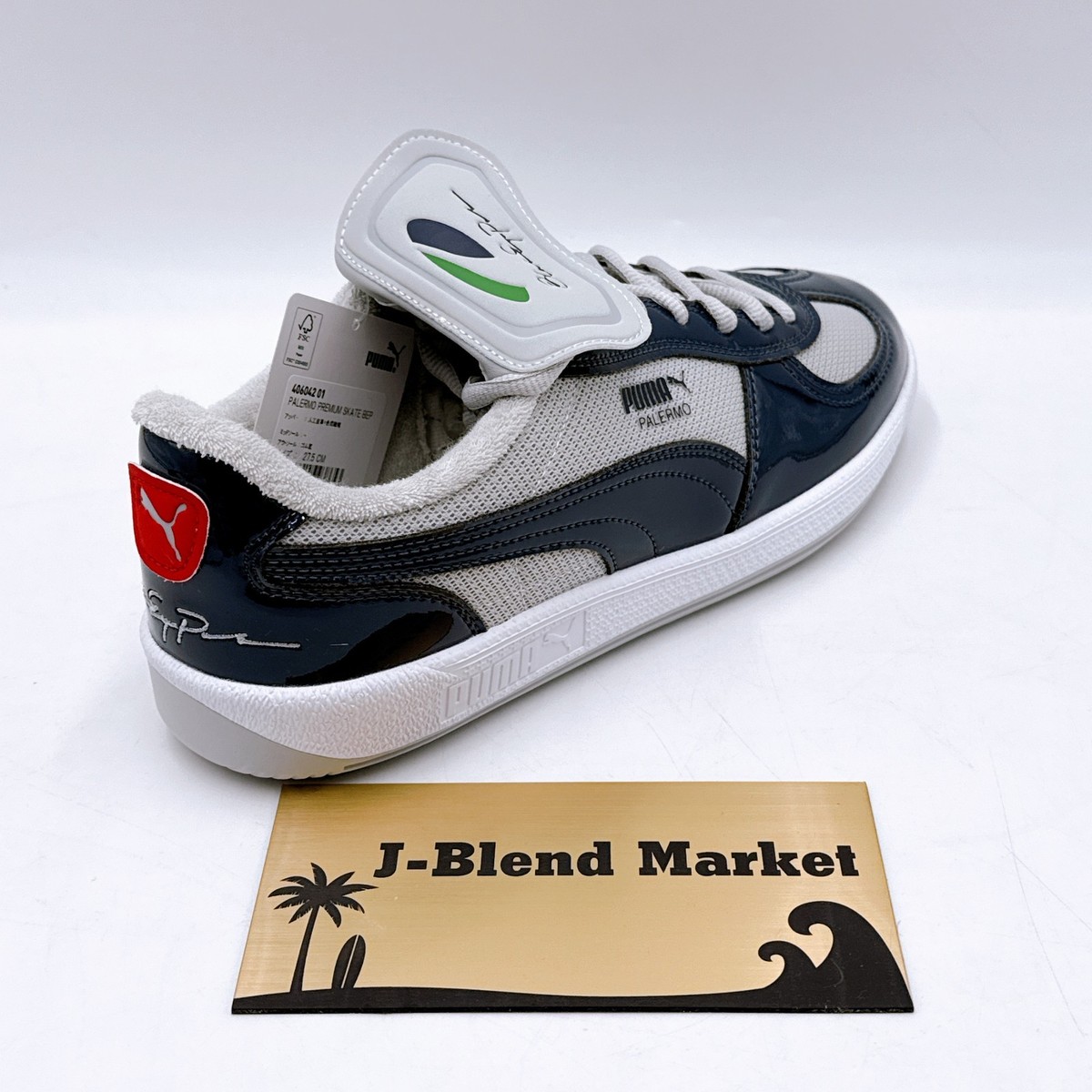 BlackEyePatch x Puma Cup Palermo Premium Cool Light Gray-Navy 