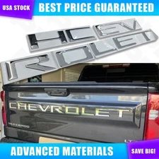 Chrome Truck Inserts Letters For Silverado Tailgate 1500 2500hd 3500hd 2019-2025