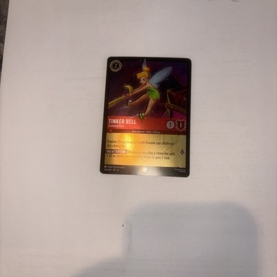Disney Lorcana Tinker Bell Insistent Fairy Reign of Jafar Cold Foil Card 136/204