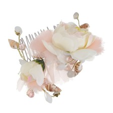  3 Pieces Bride Hair Accessories Bridal for Girls Wedding Comb Flower