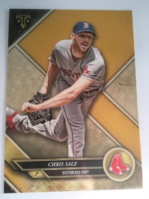 2017 Topps Triple Threads Jumbo 5x7 Chris Sale Red Sox 33 # d /10 Gold