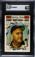 1961 Topps #567 Danny Murtaugh SGC 6 - HI NUMBER RARE
