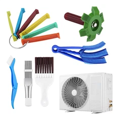 Air Conditioner Fin Cleaner Set Fin Comb Condenser Straightener Cleaning Brush