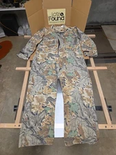 Vtg Walls Hunting Camo Coveralls XL Oak Leaf Advantage USA Pockets *SEE PICS