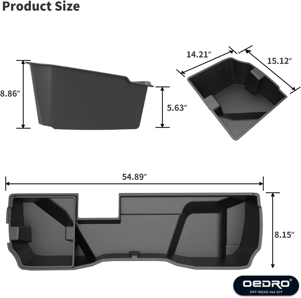 UnderSeat Storage Box for 2014-18 Silverado Sierra 1500 2500HD/3500HD Double Cab Foto 2 de 4