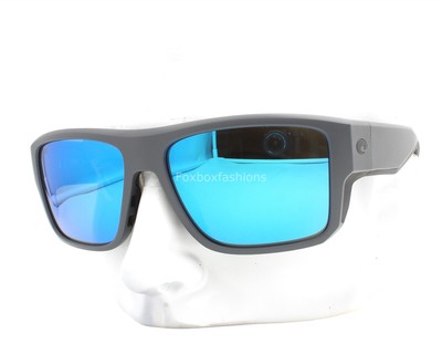 Costa Del Mar Sunglasses Taxman Matte Gray Blue Glass Polarized 580G w/case