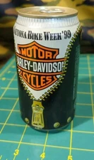 Vintage 1999 Datona Harley Davidson Motorcycles Beer Can Leinenkugel's WI HD '99